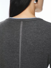 Women's Colorblock Layered-Look Slim Knit Top