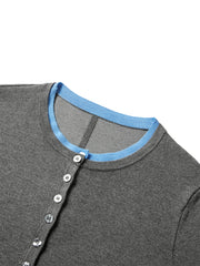 Women's Colorblock Layered-Look Slim Knit Top