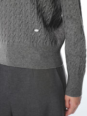 Women's Short Cable-Knit Half-Zip Sweater