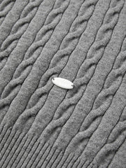 Women's Short Cable-Knit Half-Zip Sweater