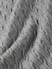 Women's Short Cable-Knit Half-Zip Sweater