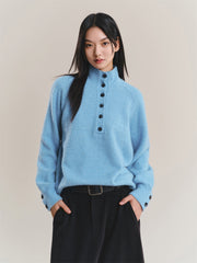 Women's Half-Zip High-Neck Knit Sweater