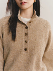 Women's Half-Zip High-Neck Knit Sweater