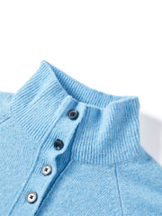 Women's Half-Zip High-Neck Knit Sweater