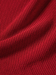 Women's V-Neck Cutout Tie-Detailed Statement Knit Top