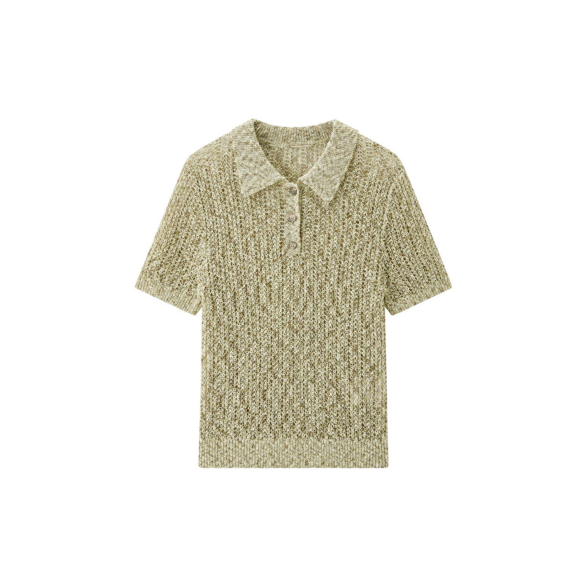 Women's Commuter Openwork Short-Sleeve Knit Polo