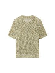 Women's Commuter Openwork Short-Sleeve Knit Polo