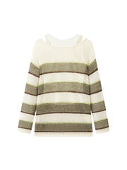 Women's  Casual  Vest and Pullover Two-Piece Set