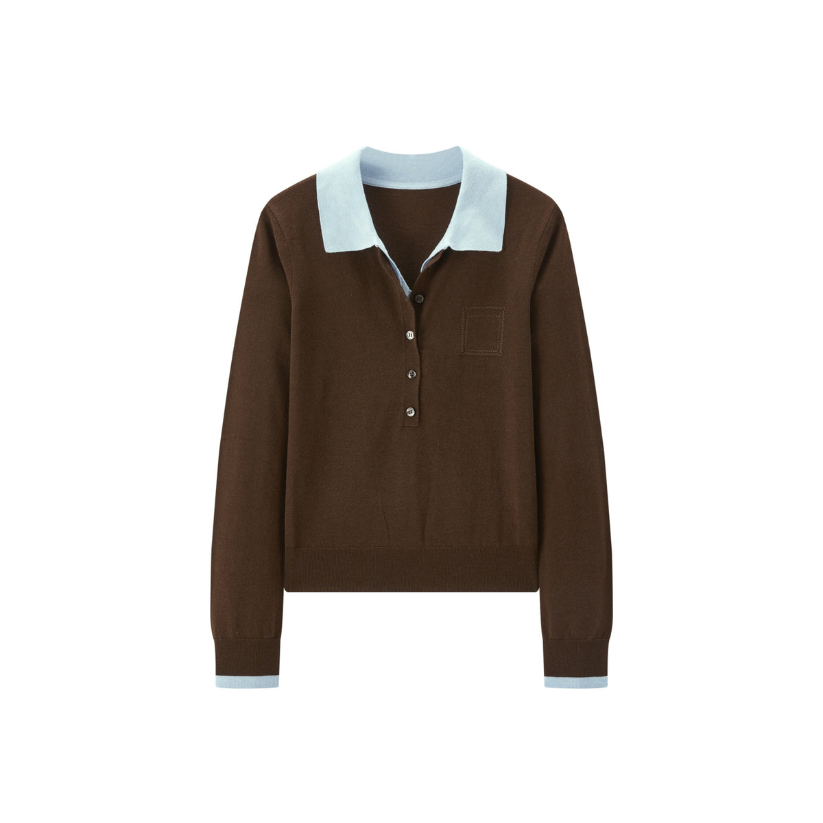 Women's French-style faux-layer knit sweater