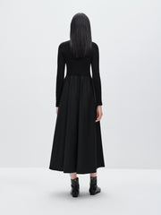 Women's Solid Turtleneck Midi Dress