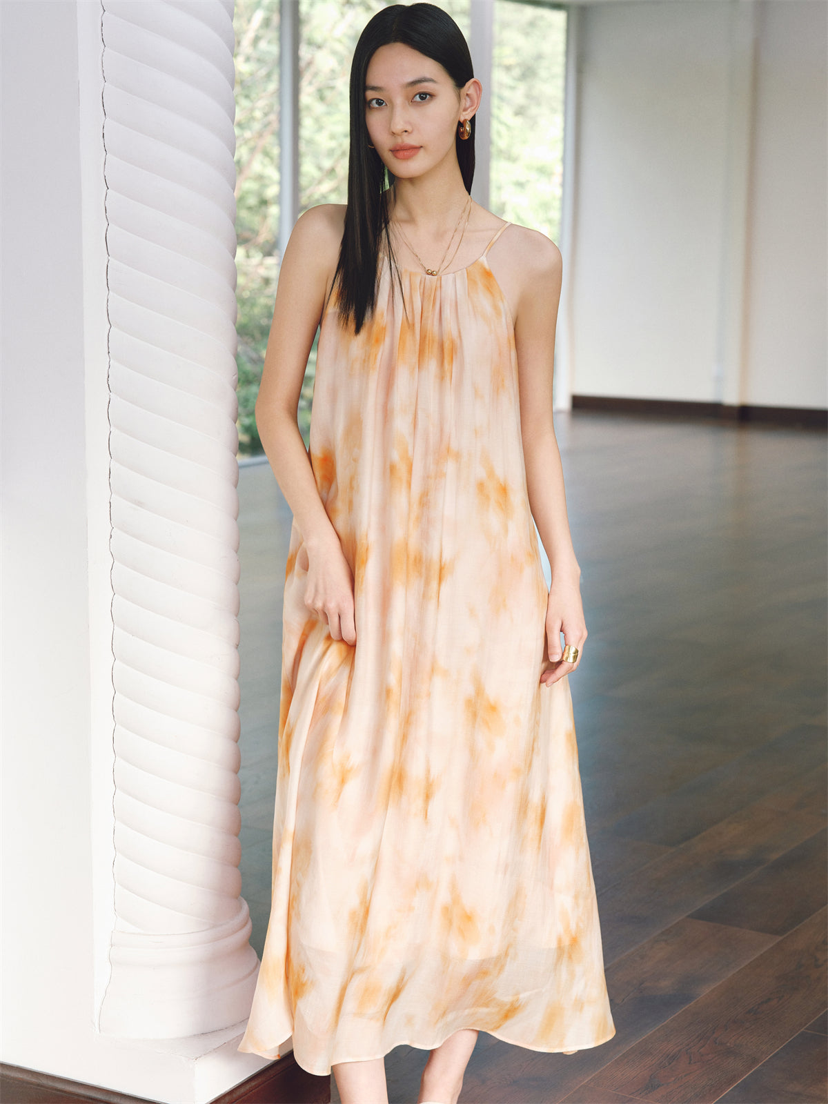 Women's Tie-Dye Lightweight Tencel Cami Dress