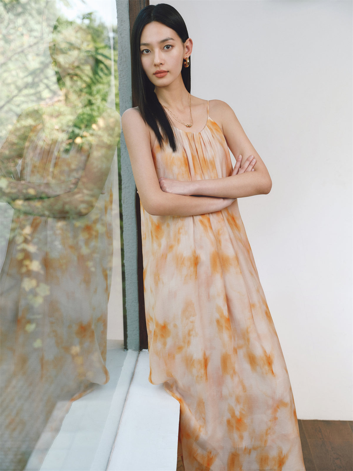 Women's Tie-Dye Lightweight Tencel Cami Dress