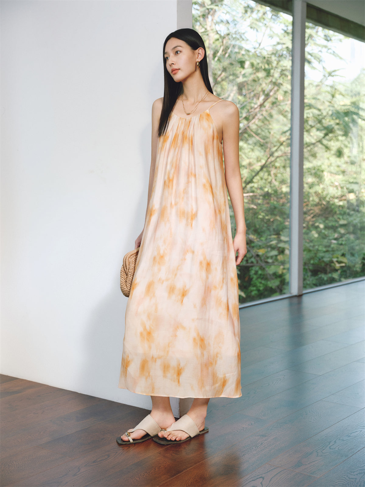 Women's Tie-Dye Lightweight Tencel Cami Dress