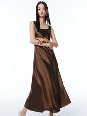 Women's Acetate Satin Maxi Dress