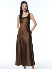 Women's Acetate Satin Maxi Dress