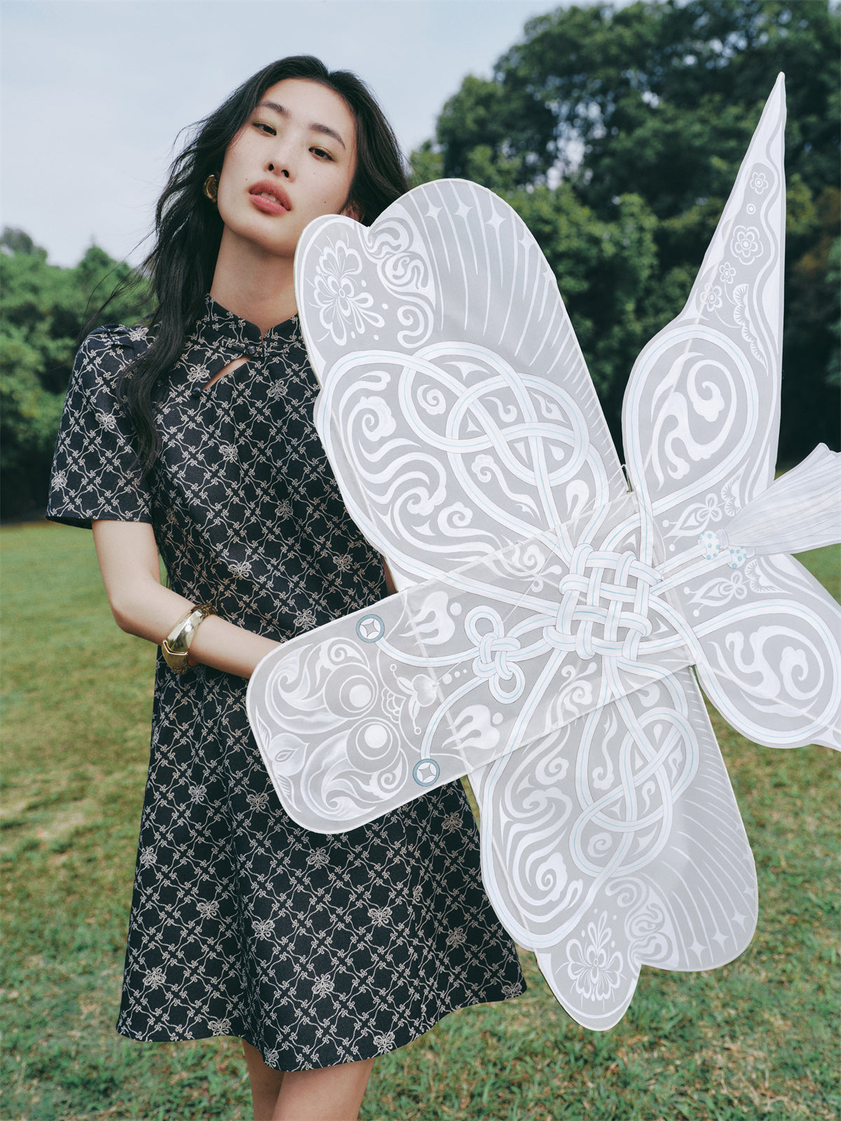 Women's Chinese Style Fit & Flare Mini Dress