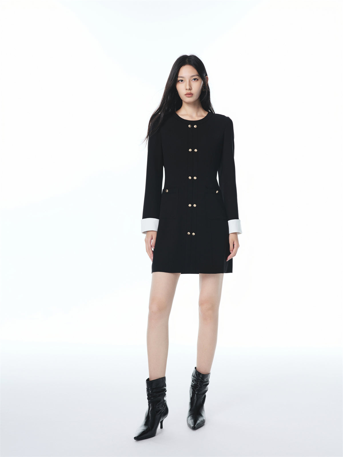 Women's Tweed-Inspired Minimal Dress
