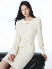 Women's Tweed-Inspired Minimal Dress