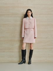 Women's Layered-Look Tweed Sequin Dress