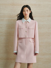 Women's Layered-Look Tweed Sequin Dress