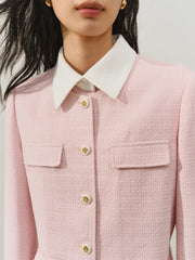 Women's Layered-Look Tweed Sequin Dress