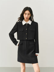 Women's Layered-Look Tweed Sequin Dress