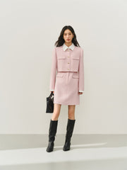 Women's Layered-Look Tweed Sequin Dress