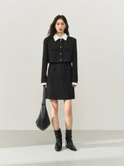 Women's Layered-Look Tweed Sequin Dress