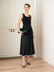 Women's Slim U-Neck Sleeveless Dress