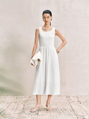 Women's Slim U-Neck Sleeveless Dress