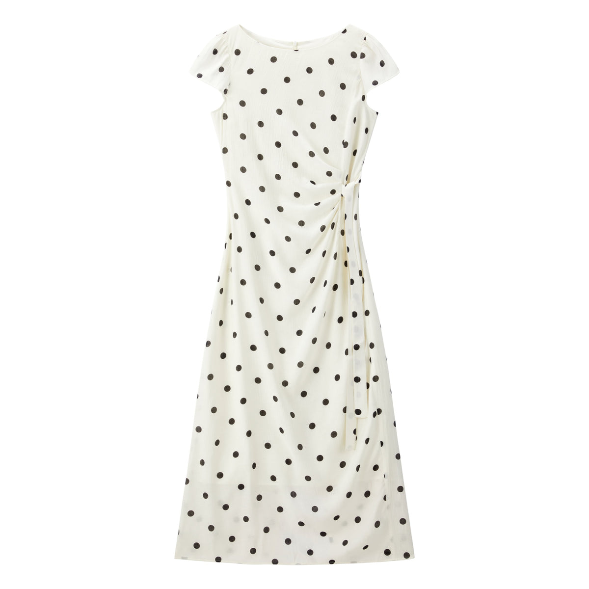 Women's Resort Waist-Cinching Polka Dot Dress