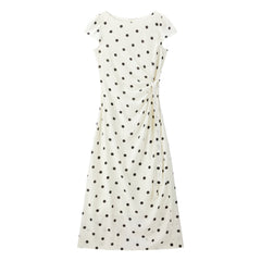 Women's Resort Waist-Cinching Polka Dot Dress
