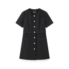 Women's Chanel-Style Commuter Short Sleeve Dress