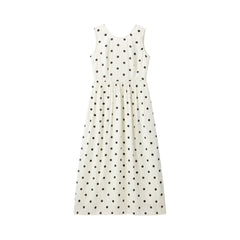 Women's Resort Waist-Cinching Polka Dot Dress