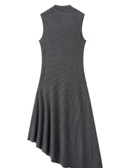 Women's Elegant Slant-Hem Knit Tank Dress