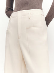 Women's Beige Basics Wide Leg Pants