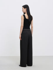 Women's High Waist Straight Trousers