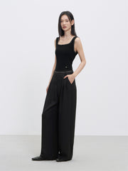 Women's High Waist Straight Trousers