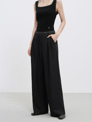 Women's High Waist Straight Trousers