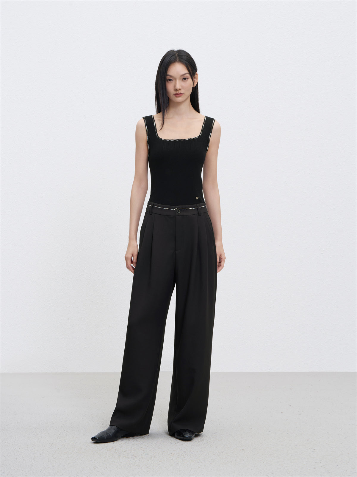 Women's High Waist Straight Trousers