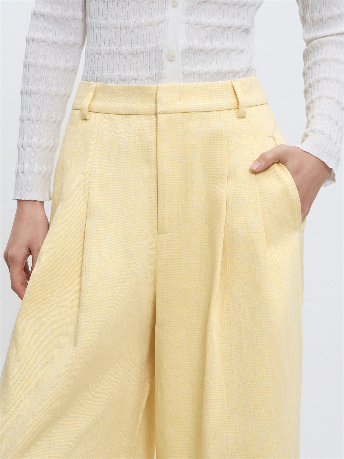 Women's Wide Leg Pleated Trousers