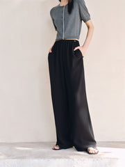 Women's Cooling Elastic-Waist Wide-Leg Pants