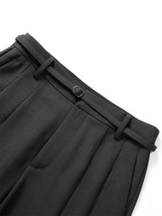Women's High-Waisted Wide-Leg Pants with Belt