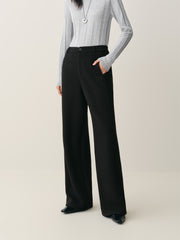 Women's High-Waist Heavyweight Chenille Wide-Leg Pants