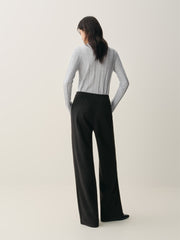 Women's High-Waist Heavyweight Chenille Wide-Leg Pants