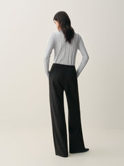 Women's High-Waist Chenille Wide-Leg Pants