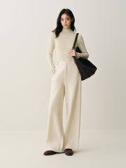 Women's High-Waist Chenille Wide-Leg Pants