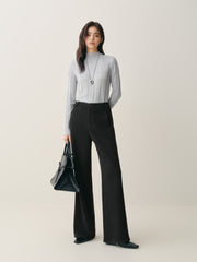Women's High-Waist Heavyweight Chenille Wide-Leg Pants