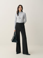 Women's High-Waist Chenille Wide-Leg Pants