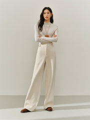 Women's High-Waist Heavyweight Chenille Wide-Leg Pants